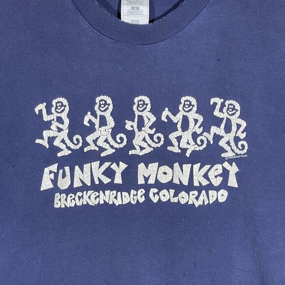 Vintage USA 90s‎ Funky Monkey Single Stitch T-Shirt - Picture 2 of 8